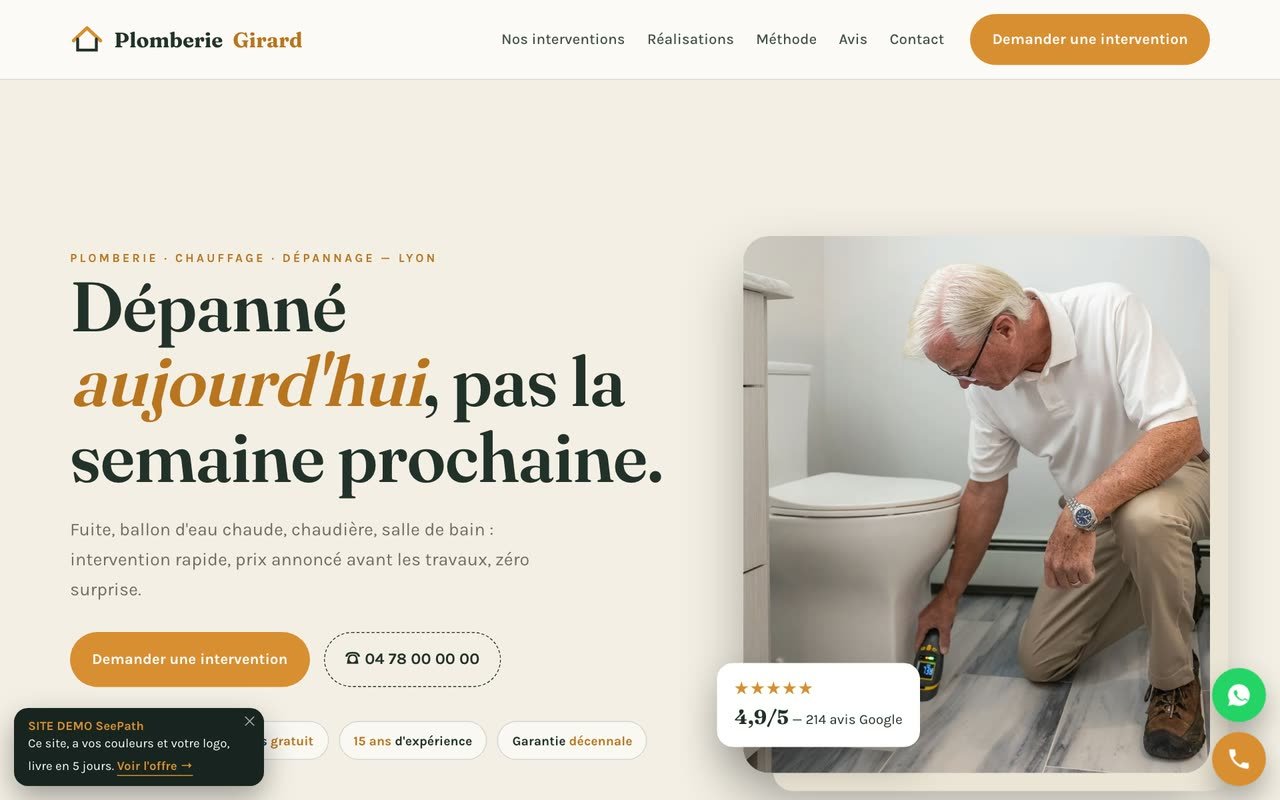 Site plombier
