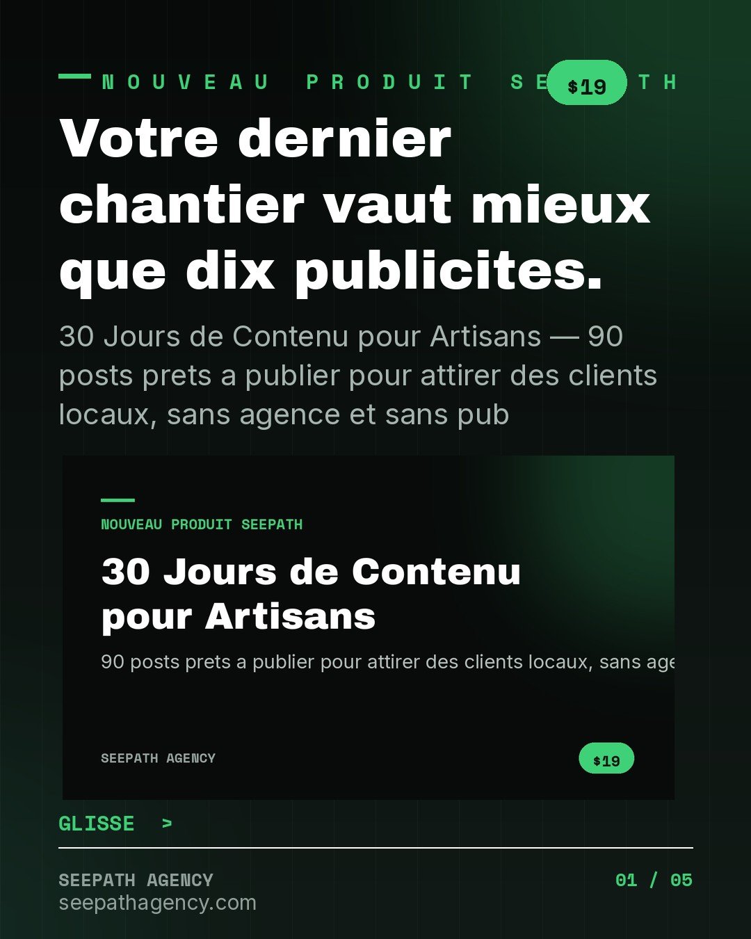 30 Jours de Contenu pour Artisans