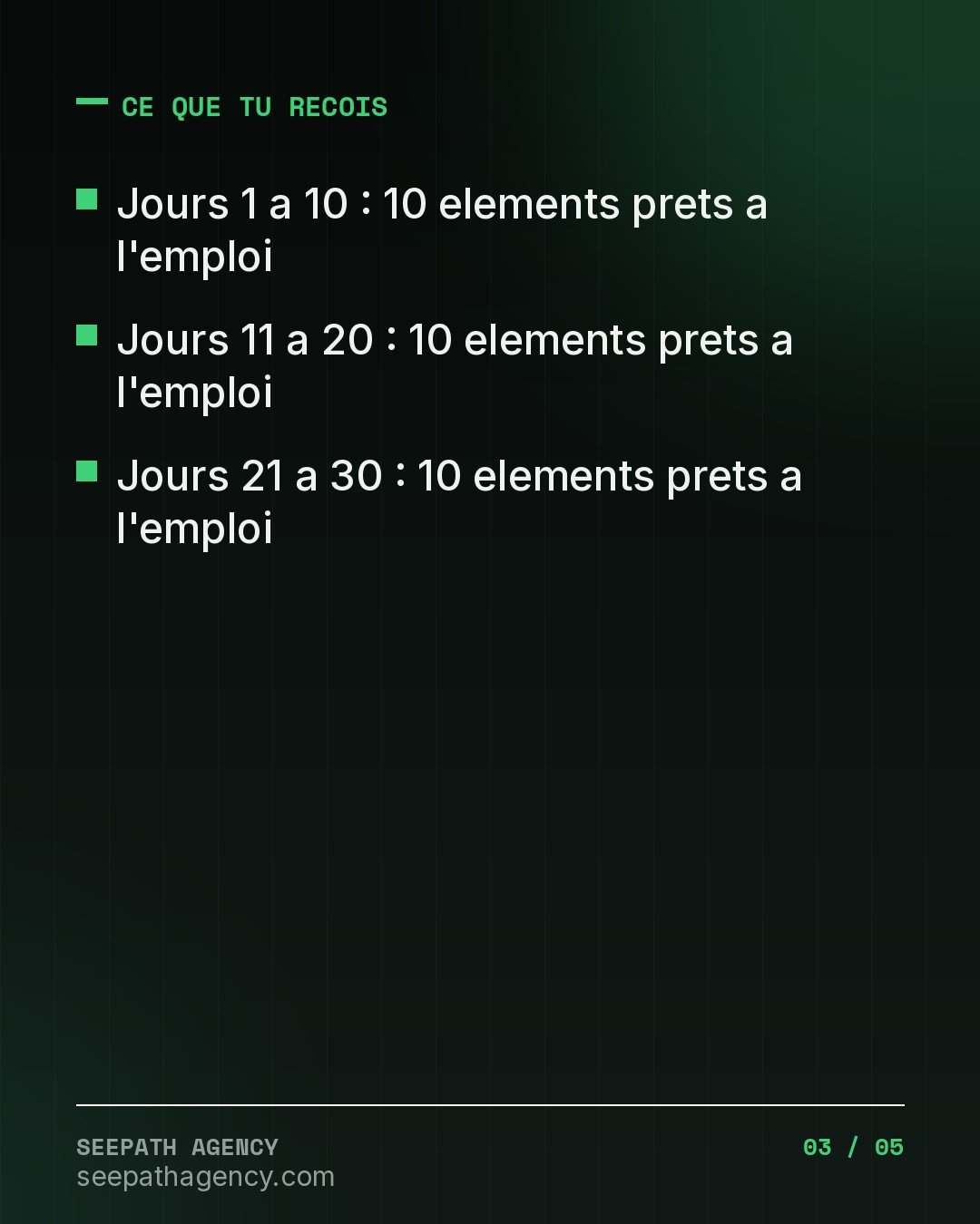 30 Jours de Contenu pour Artisans