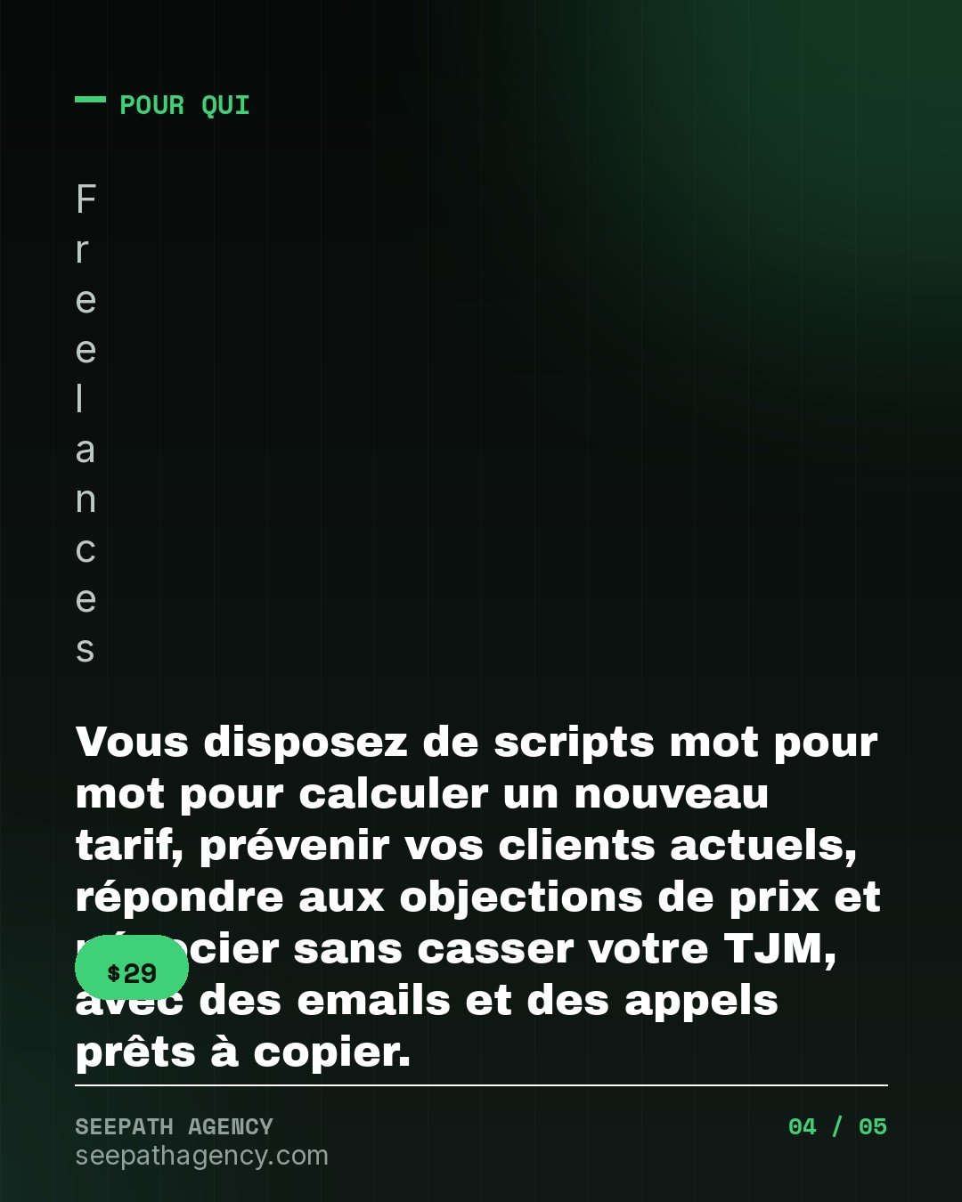 Augmenter ses Tarifs — Scripts pour pass