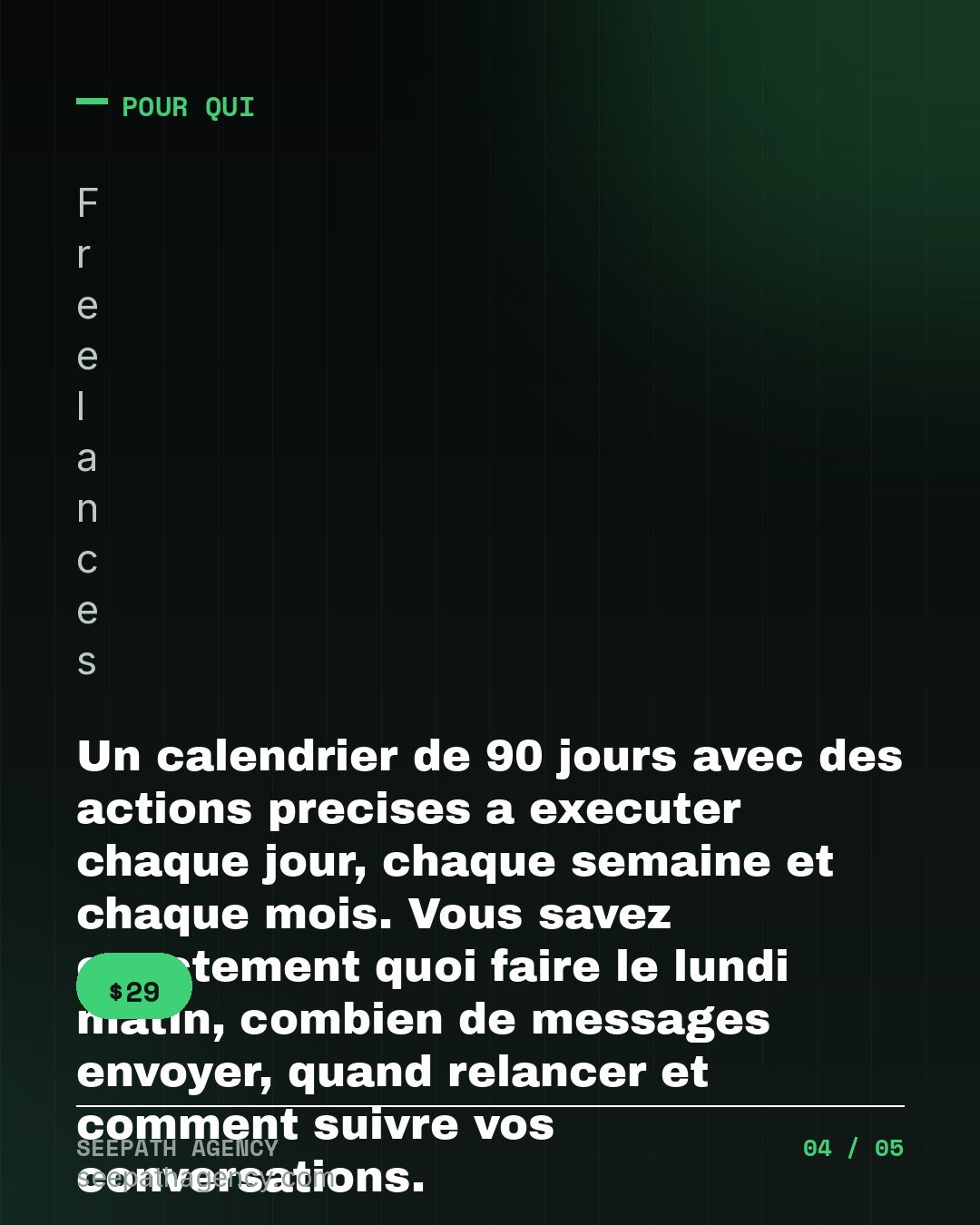 90 Jours de Prospection — Le calendrier