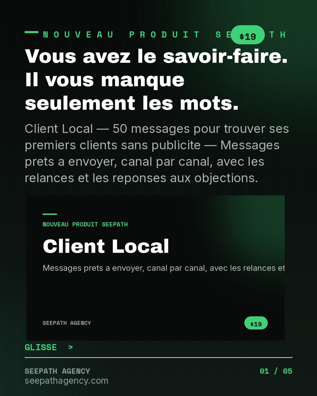 Client Local — 50 messages pour trouver 