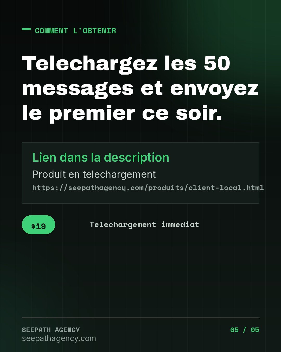 Client Local — 50 messages pour trouver 