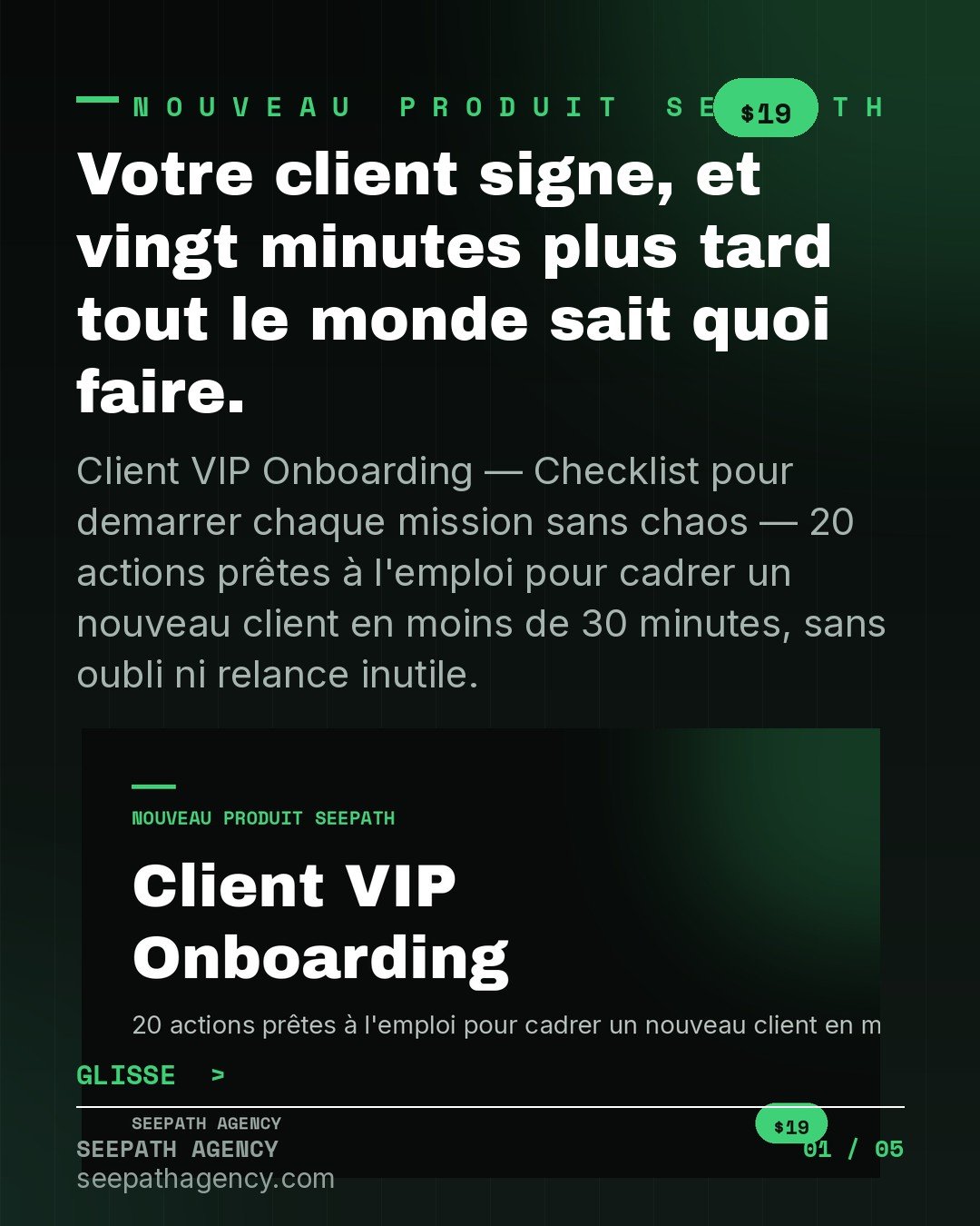 Client VIP Onboarding — Checklist pour d