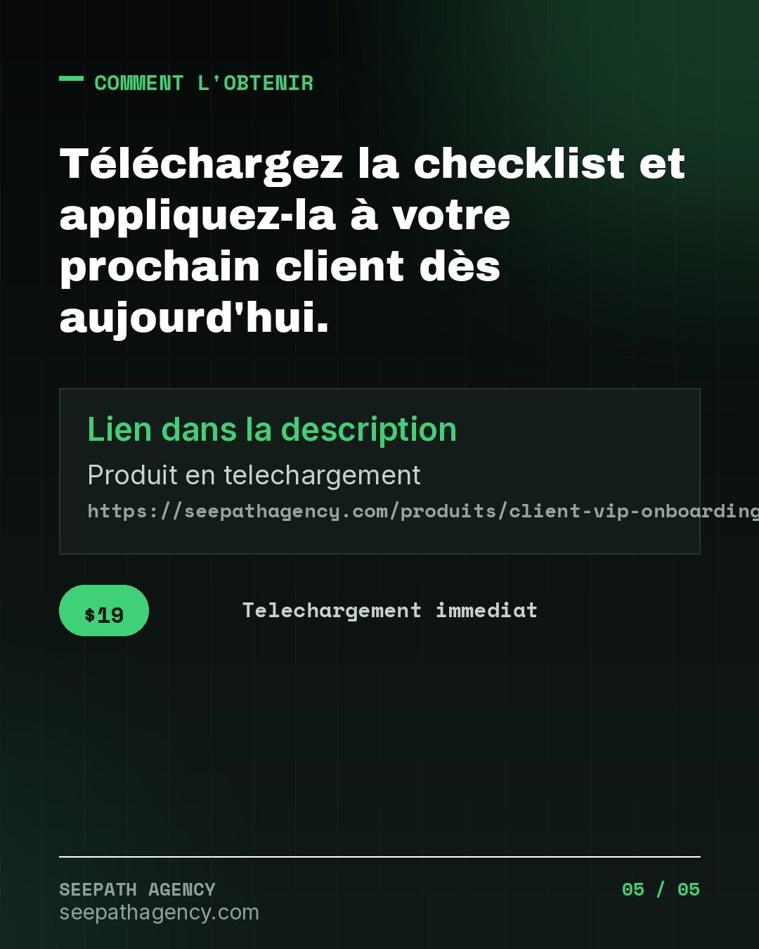 Client VIP Onboarding — Checklist pour d