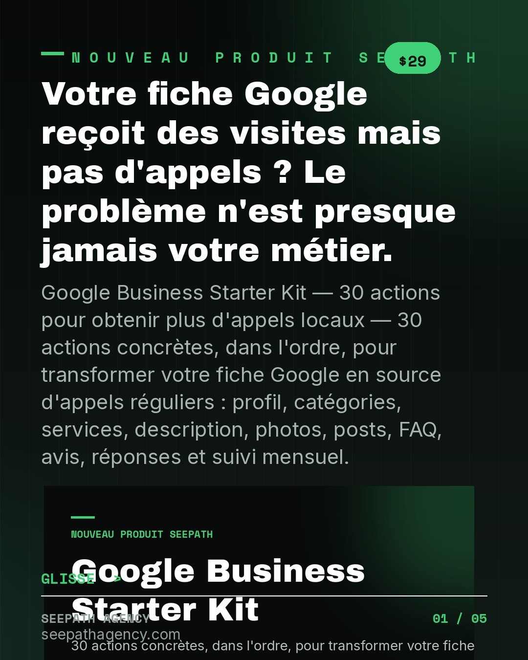 Google Business Starter Kit — 30 actions