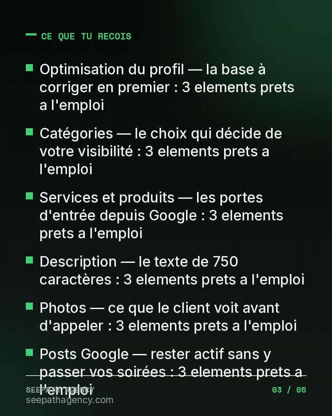 Google Business Starter Kit — 30 actions