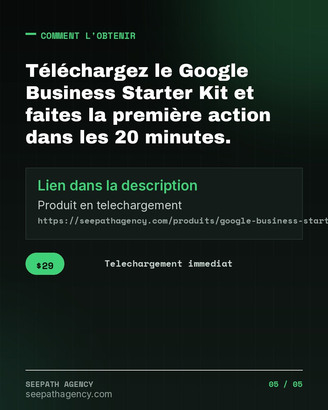 Google Business Starter Kit — 30 actions