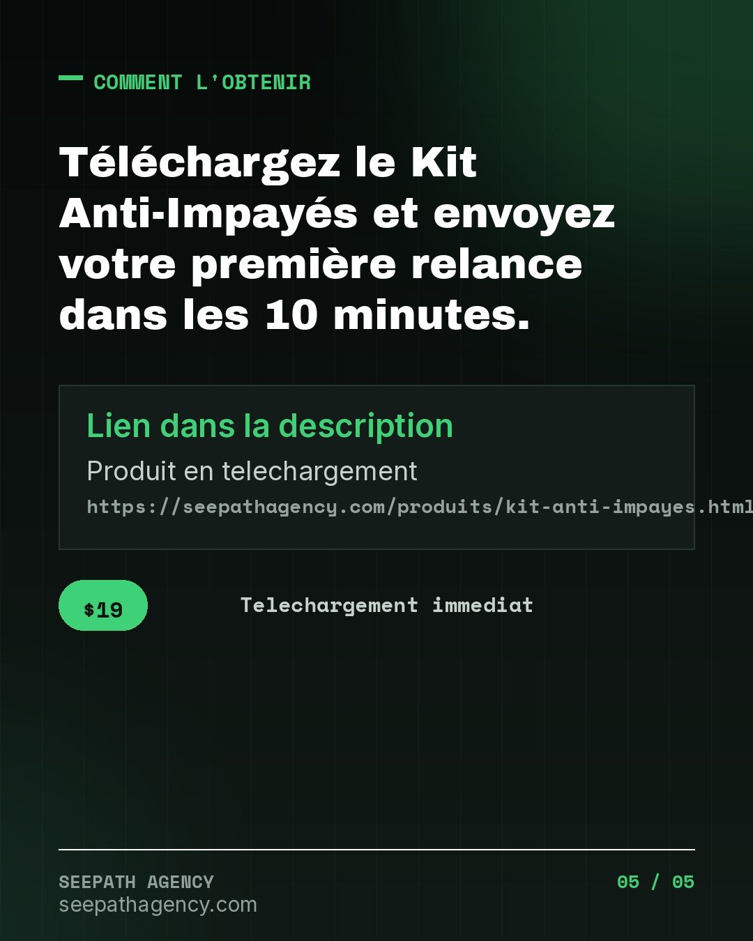 Kit Anti-Impayés — 25 messages pour récu
