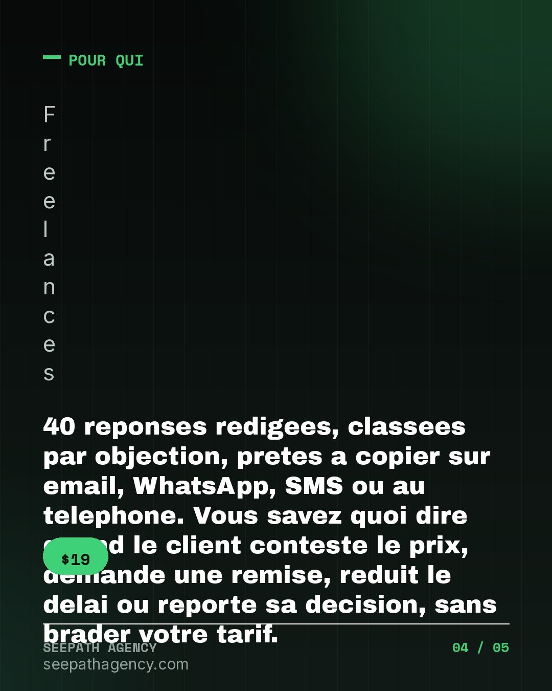 Negociation Freelance — 40 reponses aux