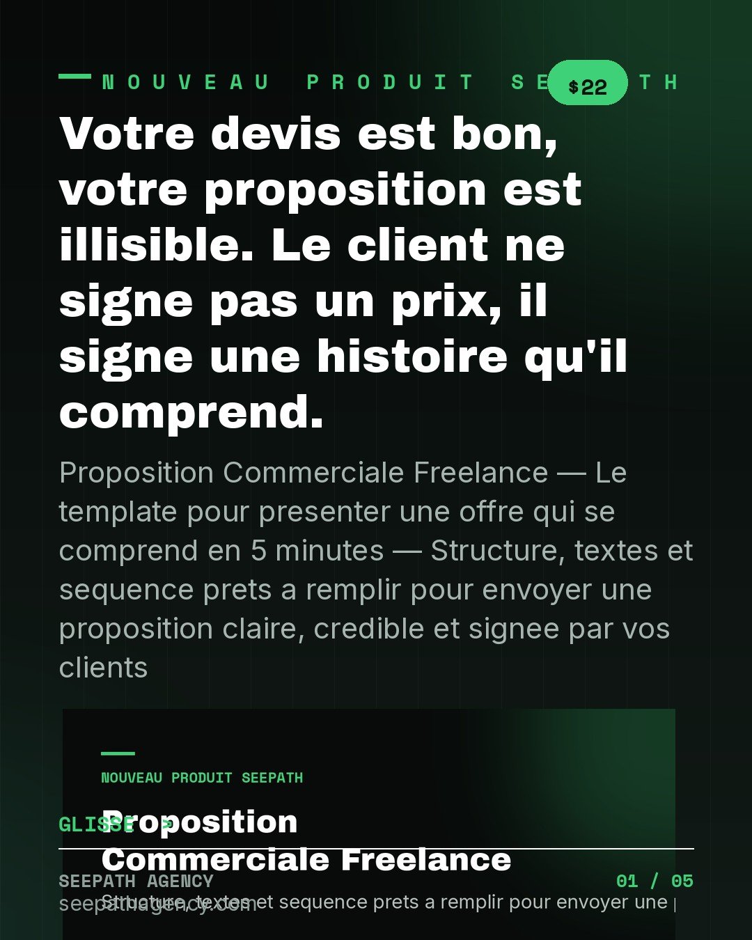Proposition Commerciale Freelance — Le t