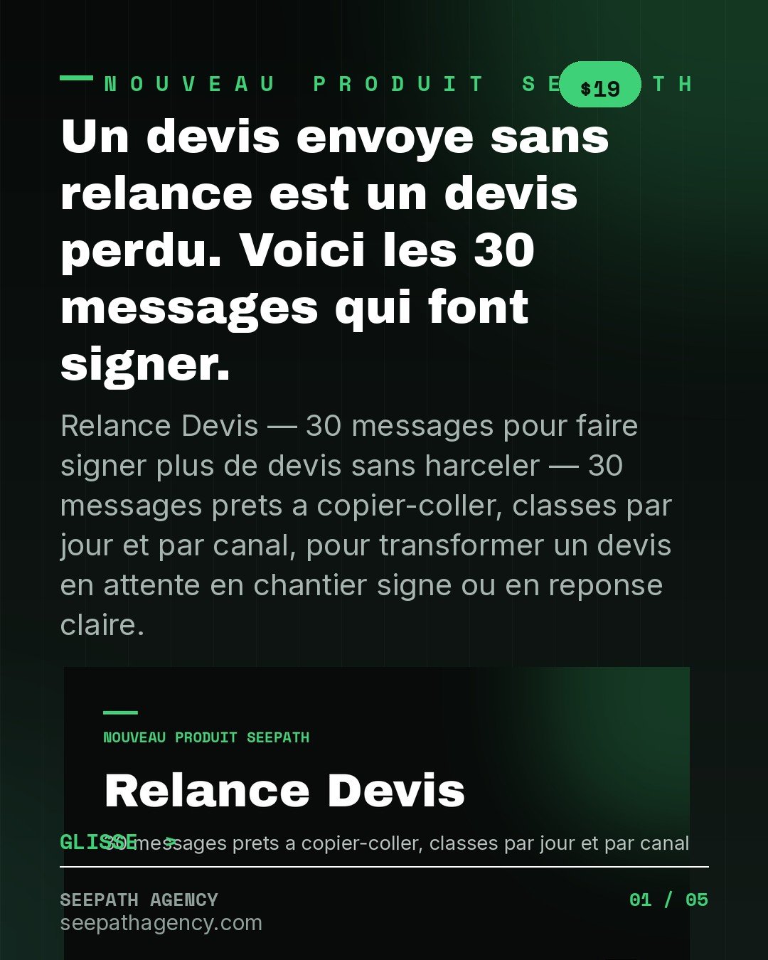 Relance Devis — 30 messages pour faire s