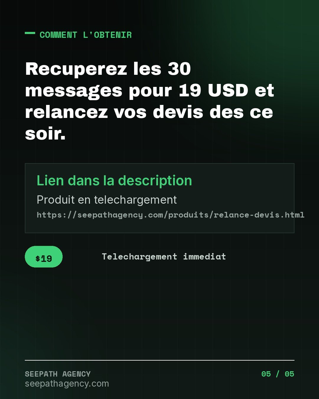 Relance Devis — 30 messages pour faire s