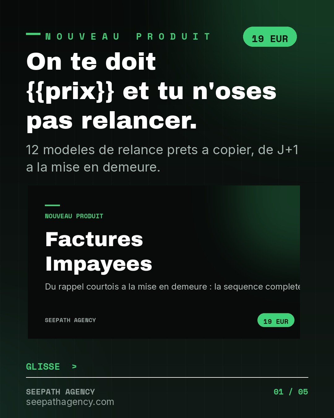 Factures Impayees — 12 modeles de relanc